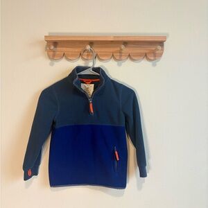 Boden Kids Blue and Orange Fleece Sweatshirt